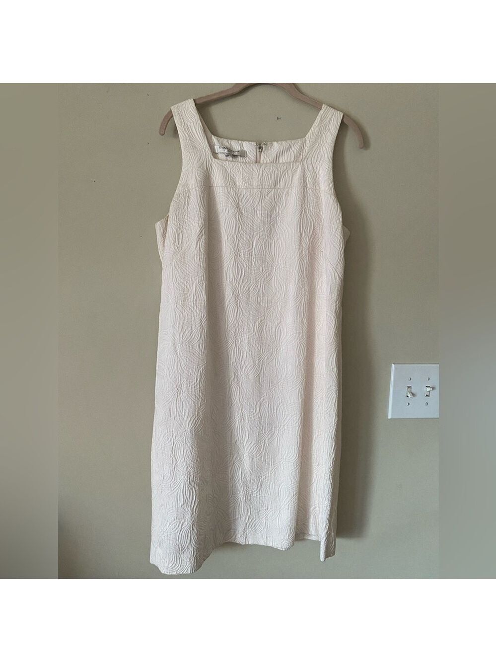 Vintage Evan Picone White Sheath Dress 14P